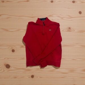 Vineyard Vines Boys Red Quarter Zip Pullover - Size L (16)